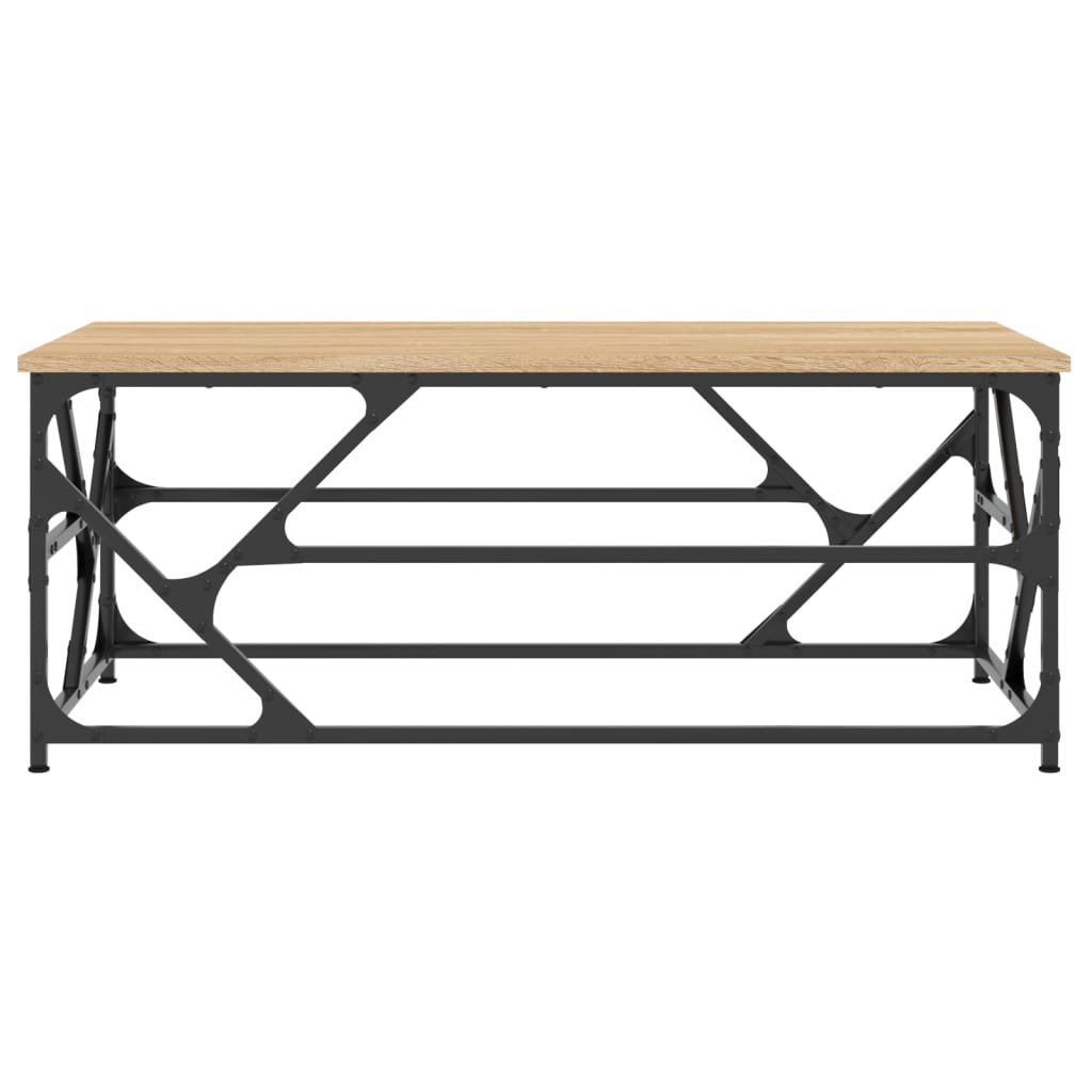 Vidaxl salontafel 100x50x40 cm bewerkt hout sonoma eikenkleurig