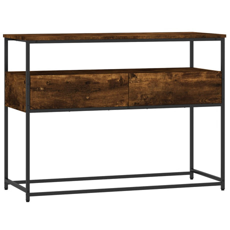 Vidaxl wandtafel 100x40x75 cm bewerkt hout gerookt eikenkleurig