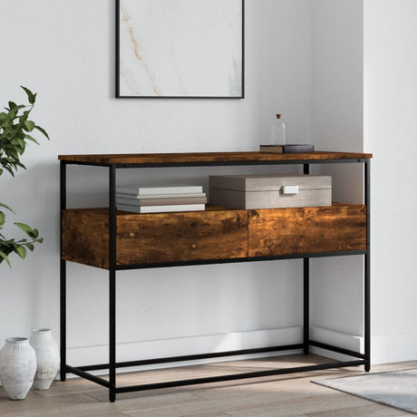 Vidaxl wandtafel 100x40x75 cm bewerkt hout gerookt eikenkleurig