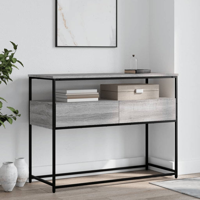 Vidaxl wandtafel 100x40x75 cm bewerkt hout grijs sonoma eikenkleurig