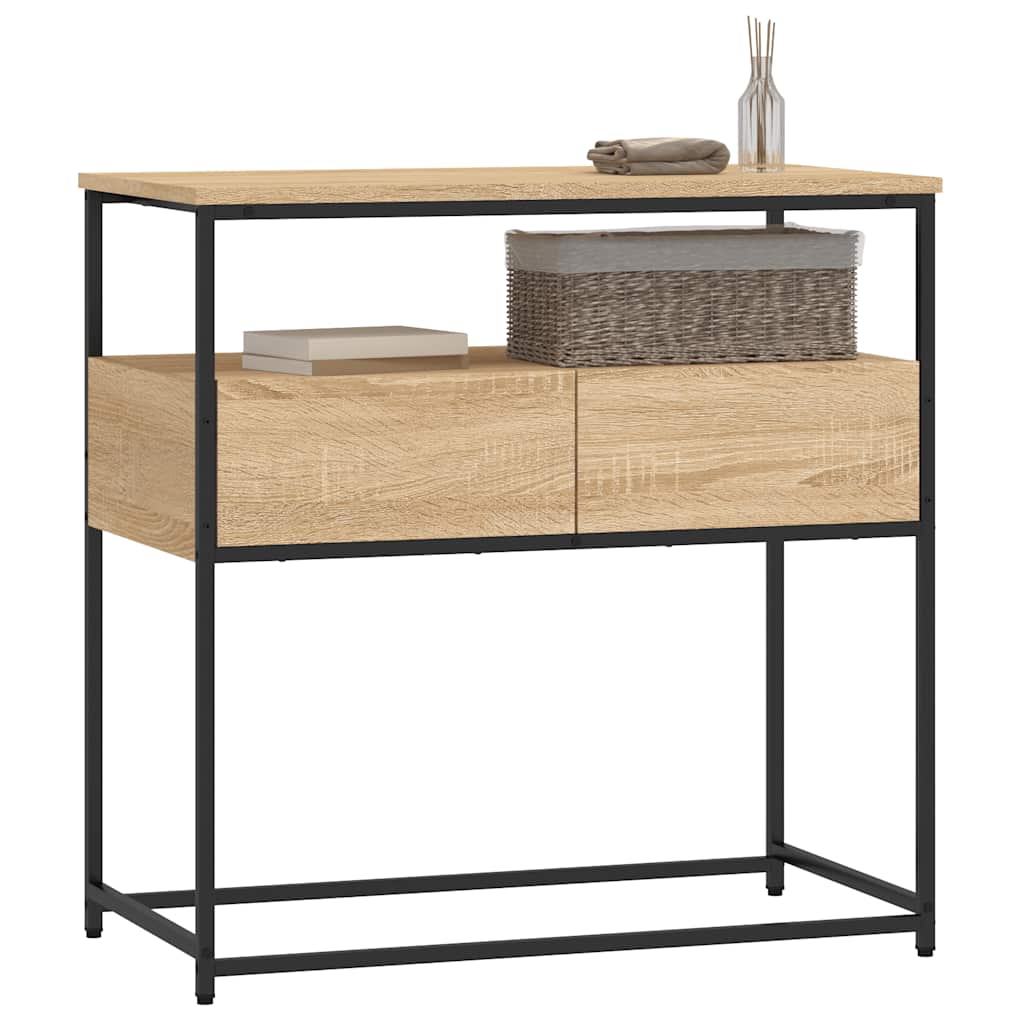Vidaxl consoletafel sonoma eiken 75x40x75 cm bewerkt hout