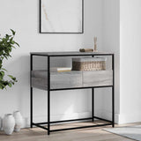 Vidaxl wandtafel 75x40x75 cm bewerkt hout grijs sonoma eikenkleurig