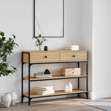 Vidaxl wandtafel 100x25x75 cm bewerkt hout sonoma eikenkleurig