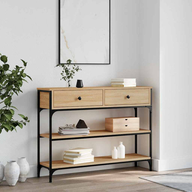 Vidaxl wandtafel 100x25x75 cm bewerkt hout sonoma eikenkleurig