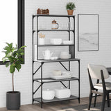 Vidaxl bakkersrek 6-laags 90x40x180 cm bewerkt hout grijs sonoma eiken