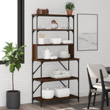 Vidaxl bakers rack 6-layer 90x40x180 cm processed wood brown oak color