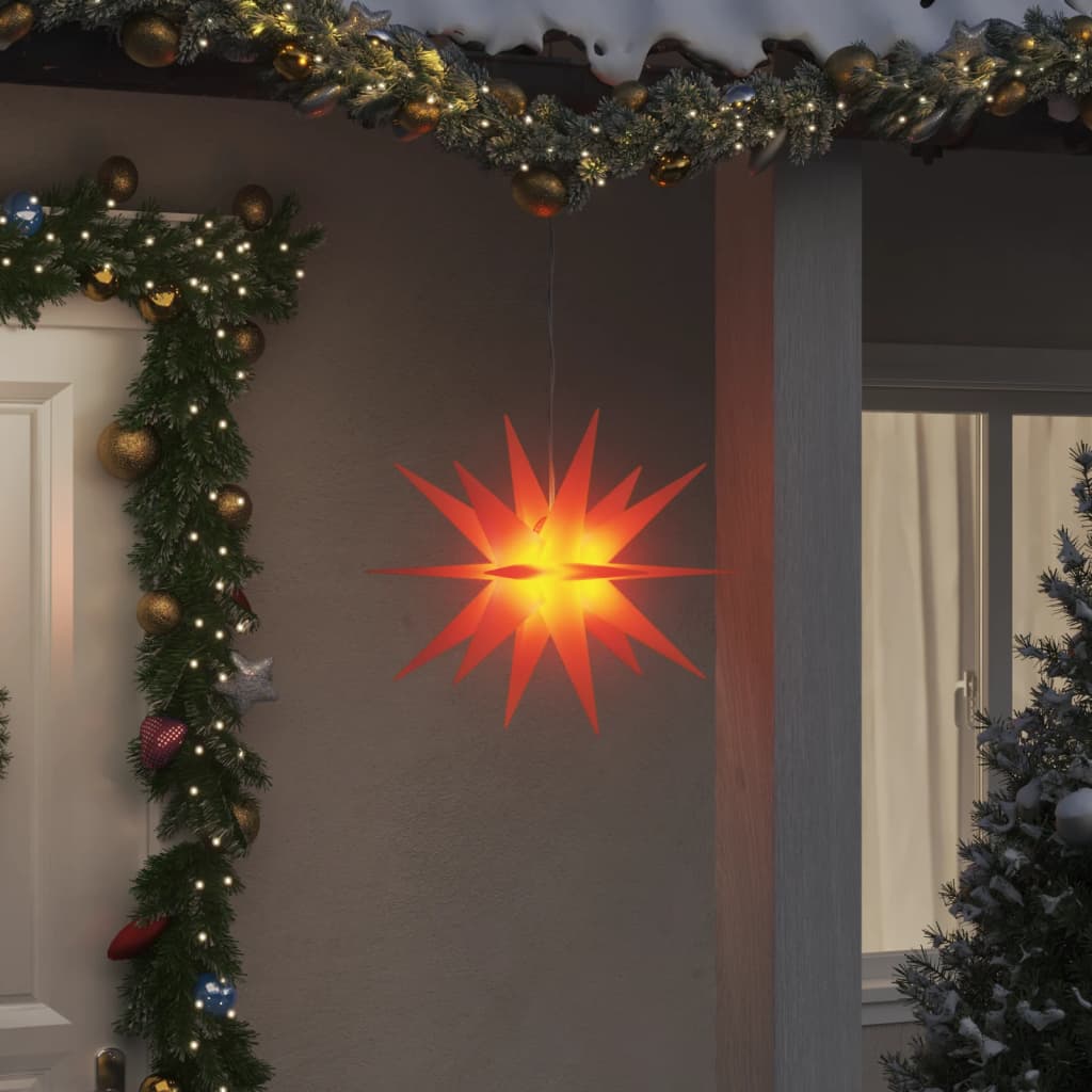 Vidaxl kerstlamp met led inklapbaar 43 cm rood