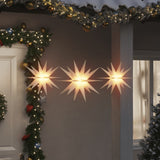 Lampes de Noël Vidaxl avec LEDS 3 pcs pliants blancs