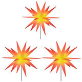 Vidaxl kerstlampen met grondpin en led's 3 st 35 cm rood
