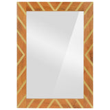 Vidaxl badkamerspiegel 50x70x3 cm massief mangohout en glas bruin