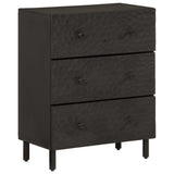 Vidaxl bijzetkast 60x33x75 cm massief mangohout zwart