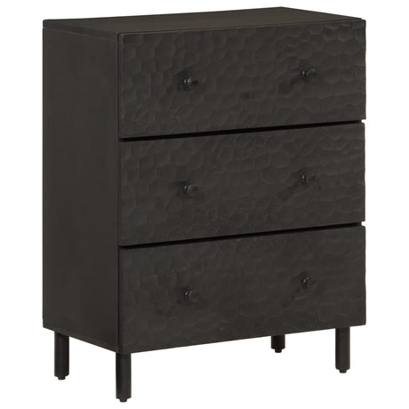Vidaxl bijzetkast 60x33x75 cm massief mangohout zwart
