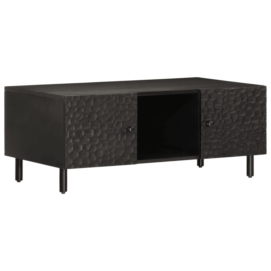 Vidaxl salontafel 100x54x40 cm massief mangohout zwart