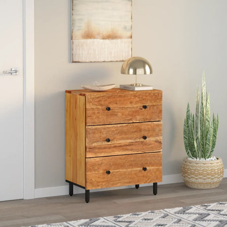 Vidaxl bijzetkast 60x33x75 cm massief acaciahout