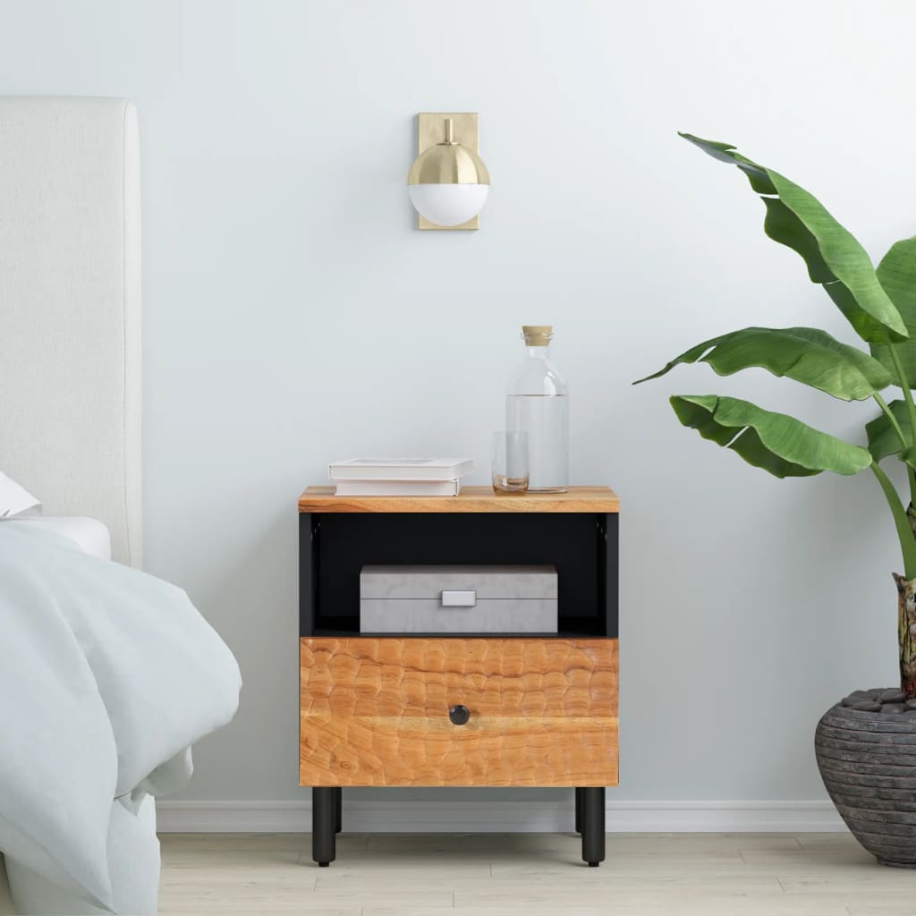Vidaxl nachtkastje 40x33x46 cm massief acaciahout