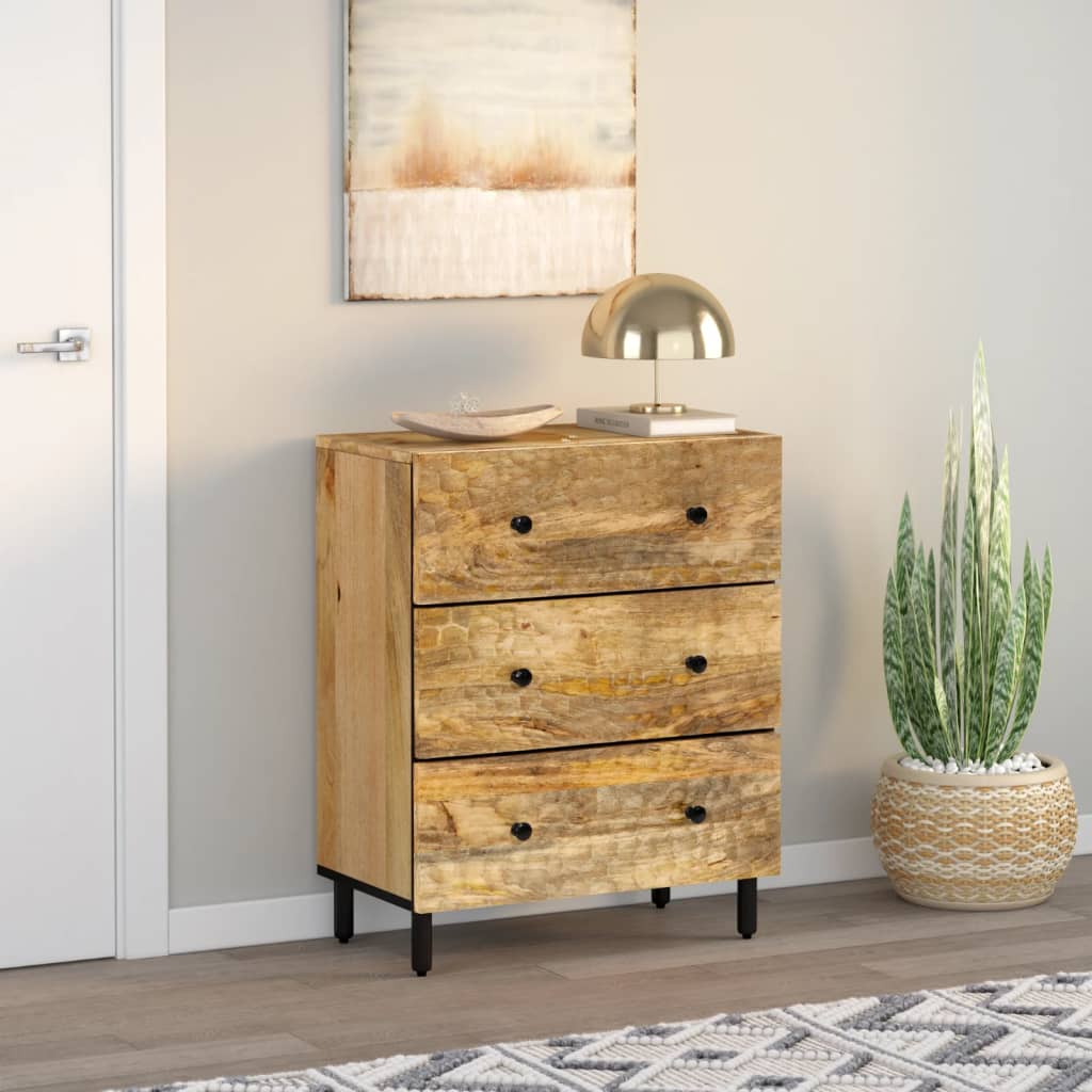 Vidaxl bijzetkast 60x33x75 cm massief mangohout