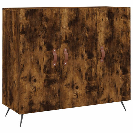 Vidaxl dressoir 90x34x80 cm bewerkt hout gerookt eikenkleurig