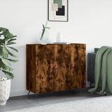 Vidaxl dressoir 90x34x80 cm bewerkt hout gerookt eikenkleurig