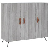 Vidaxl dressoir 90x34x80 cm bewerkt hout grijs sonoma eikenkleurig