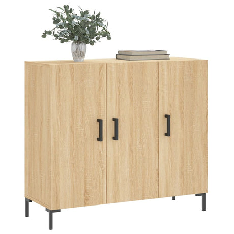 Vidaxl dressoir 90x34x80 cm bewerkt hout sonoma eikenkleurig