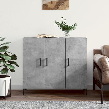 Vidaxl dressoir 90x34x80 cm bewerkt hout betongrijs