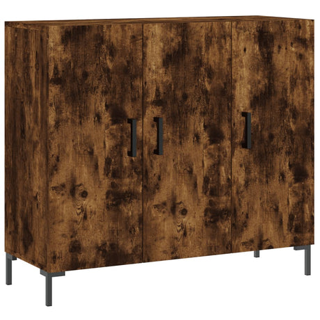 Vidaxl dressoir 90x34x80 cm bewerkt hout gerookt eikenkleurig
