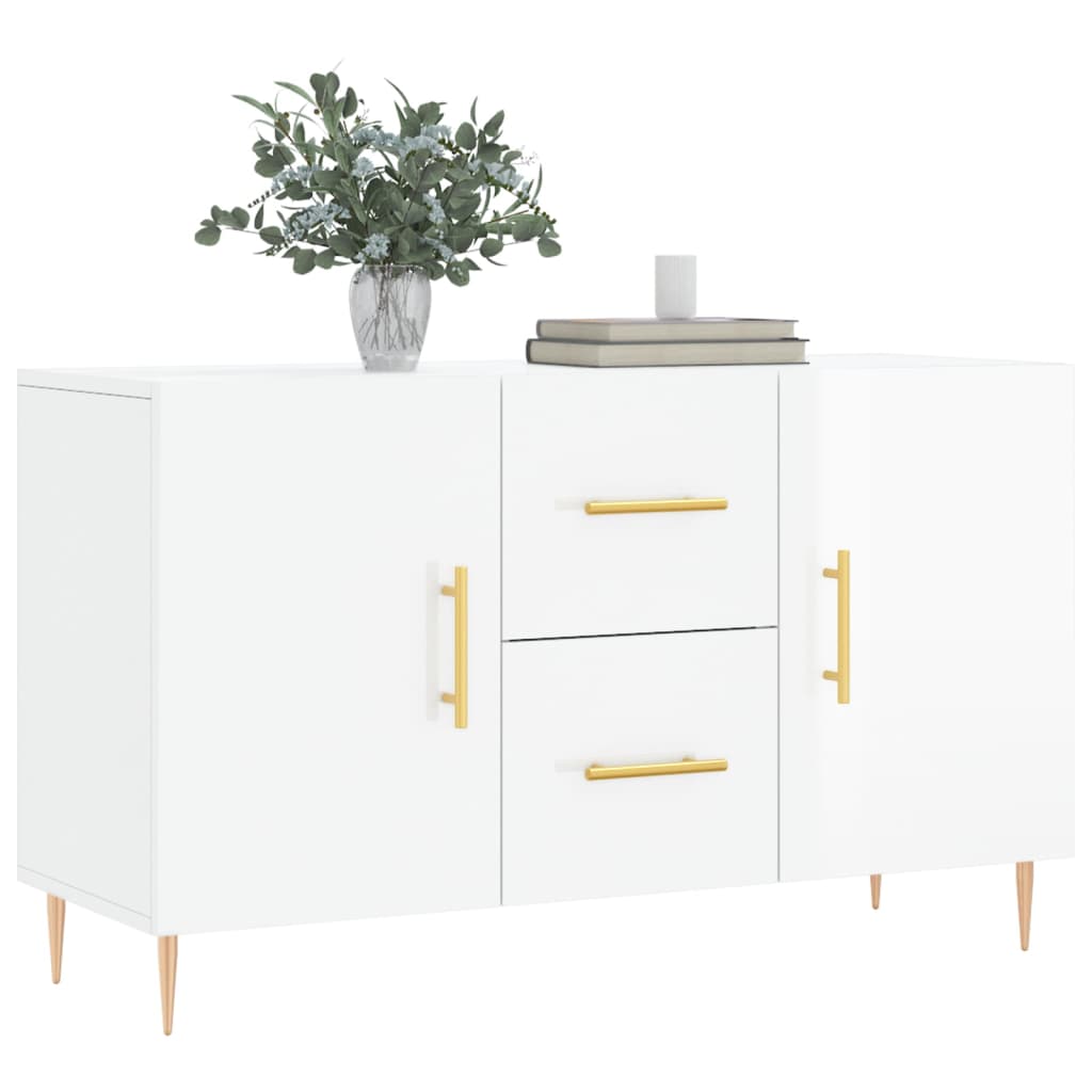 Vidaxl dressoir 100x36x60 cm bewerkt hout hoogglans wit