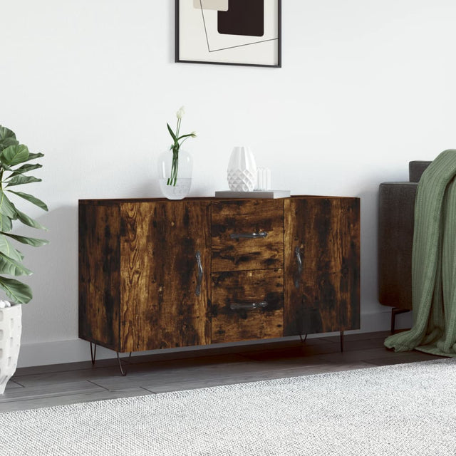 Vidaxl dressoir 100x36x60 cm bewerkt hout gerookt eikenkleurig