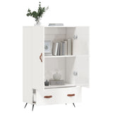 Vidaxl hoge kast 69,5x31x115 cm bewerkt hout hoogglans wit
