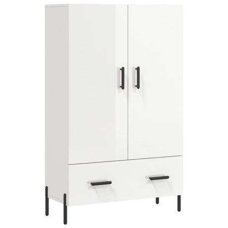 Vidaxl hoge kast 69,5x31x115 cm bewerkt hout hoogglans wit