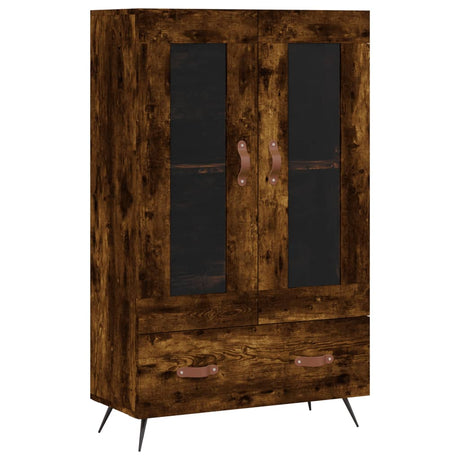 Vidaxl hoge kast 69,5x31x115 cm bewerkt hout gerookt eikenkleurig