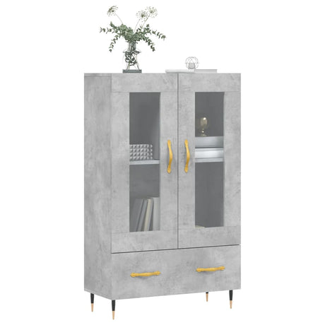 Vidaxl hoge kast 69,5x31x115 cm bewerkt hout betongrijs