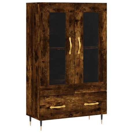 Vidaxl hoge kast 69,5x31x115 cm bewerkt hout gerookt eikenkleurig