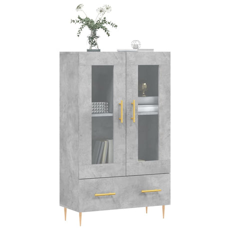 Vidaxl hoge kast 69,5x31x115 cm bewerkt hout betongrijs
