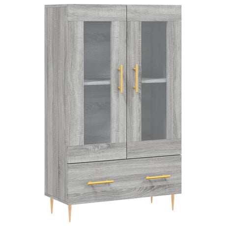 Vidaxl hoge kast 69,5x31x115 cm bewerkt hout grijs sonoma eikenkleurig