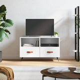 Vidaxl tv-meubel 80x36x50 cm bewerkt hout hoogglans wit