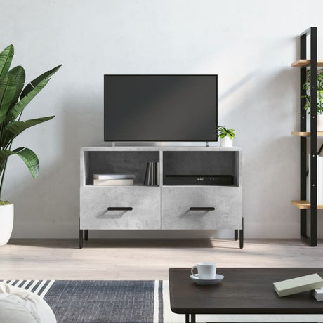 Vidaxl tv-meubel 80x36x50 cm bewerkt hout betongrijs