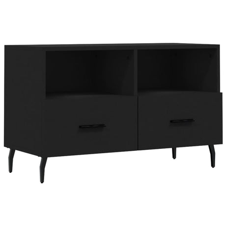 Vidaxl tv-meubel 80x36x50 cm bewerkt hout zwart
