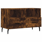 Vidaxl tv-meubel 80x36x50 cm bewerkt hout gerookt eikenkleurig