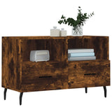 Vidaxl tv-meubel 80x36x50 cm bewerkt hout gerookt eikenkleurig