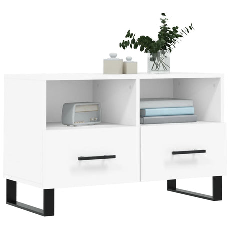 Vidaxl tv-meubel 80x36x50 cm bewerkt hout wit
