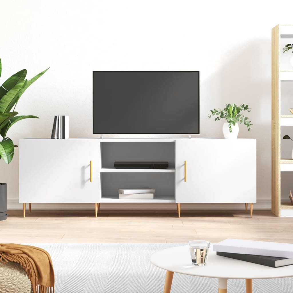 Vidaxl tv-meubel 150x30x50 cm bewerkt hout wit
