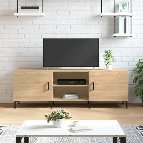 Vidaxl tv-meubel 150x30x50 cm bewerkt hout sonoma eikenkleurig