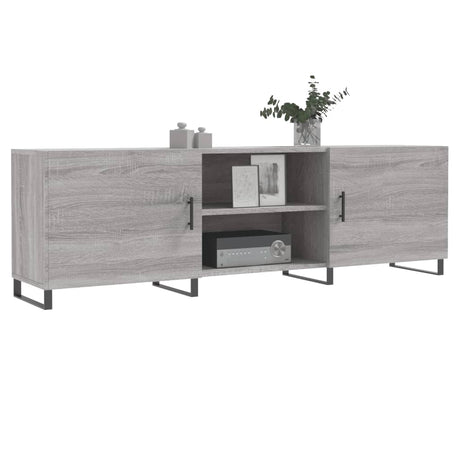 Vidaxl tv-meubel 150x30x50 cm bewerkt hout grijs sonoma eikenkleurig