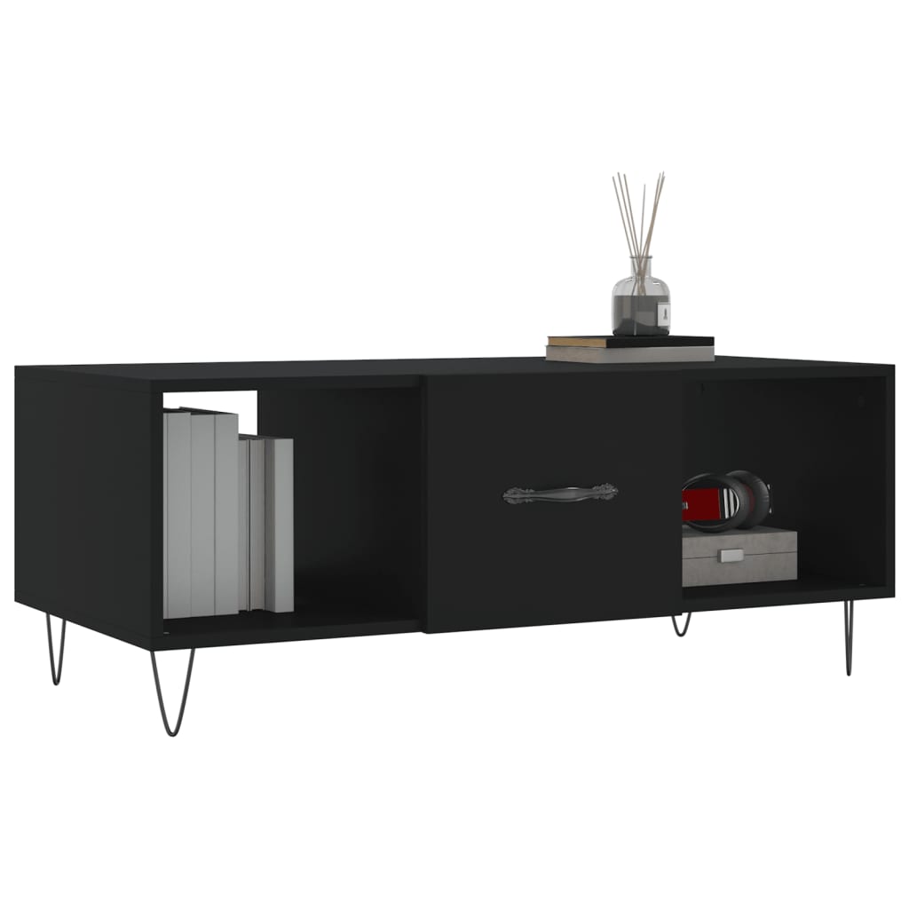 Vidaxl salontafel 102x50x40 cm bewerkt hout zwart