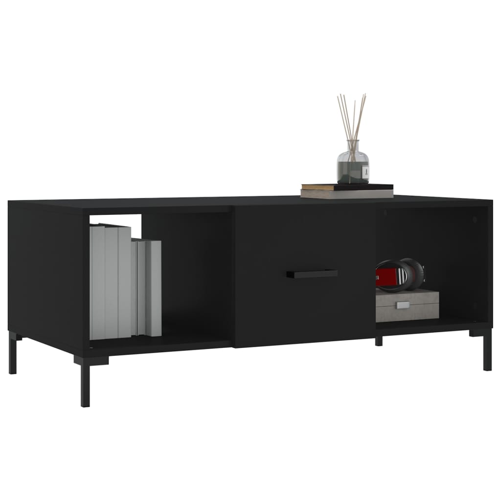 Vidaxl salontafel 102x50x40 cm bewerkt hout zwart