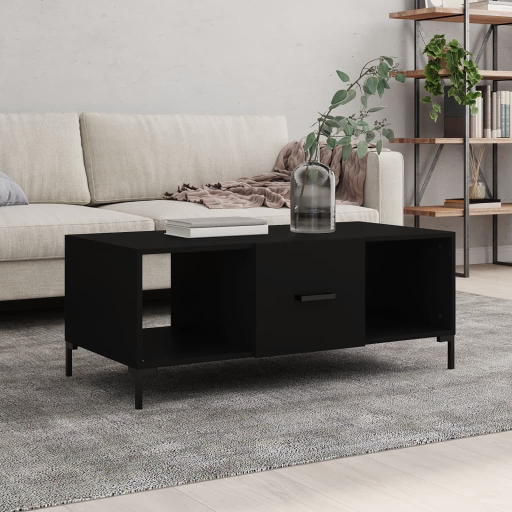 Vidaxl salontafel 102x50x40 cm bewerkt hout zwart