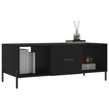 Vidaxl salontafel 102x50x40 cm bewerkt hout zwart