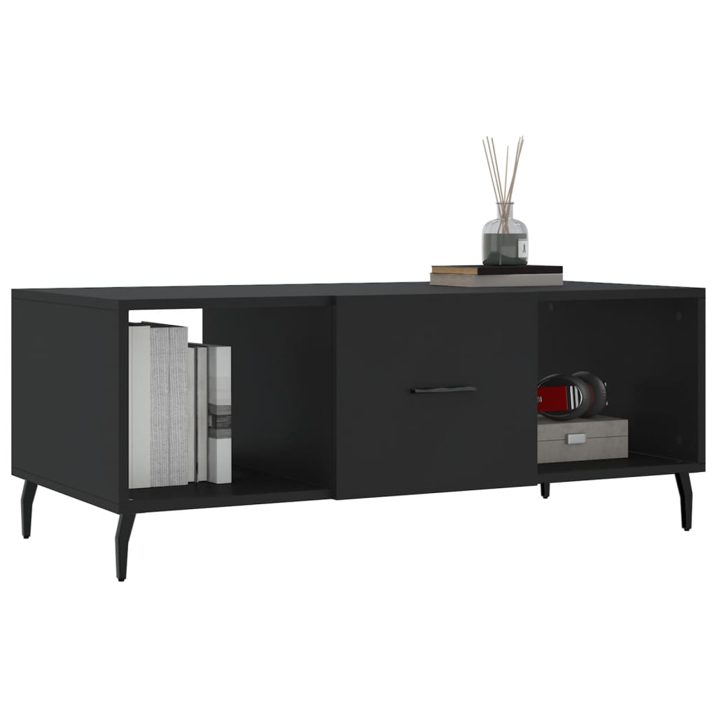Vidaxl salontafel 102x50x40 cm bewerkt hout zwart