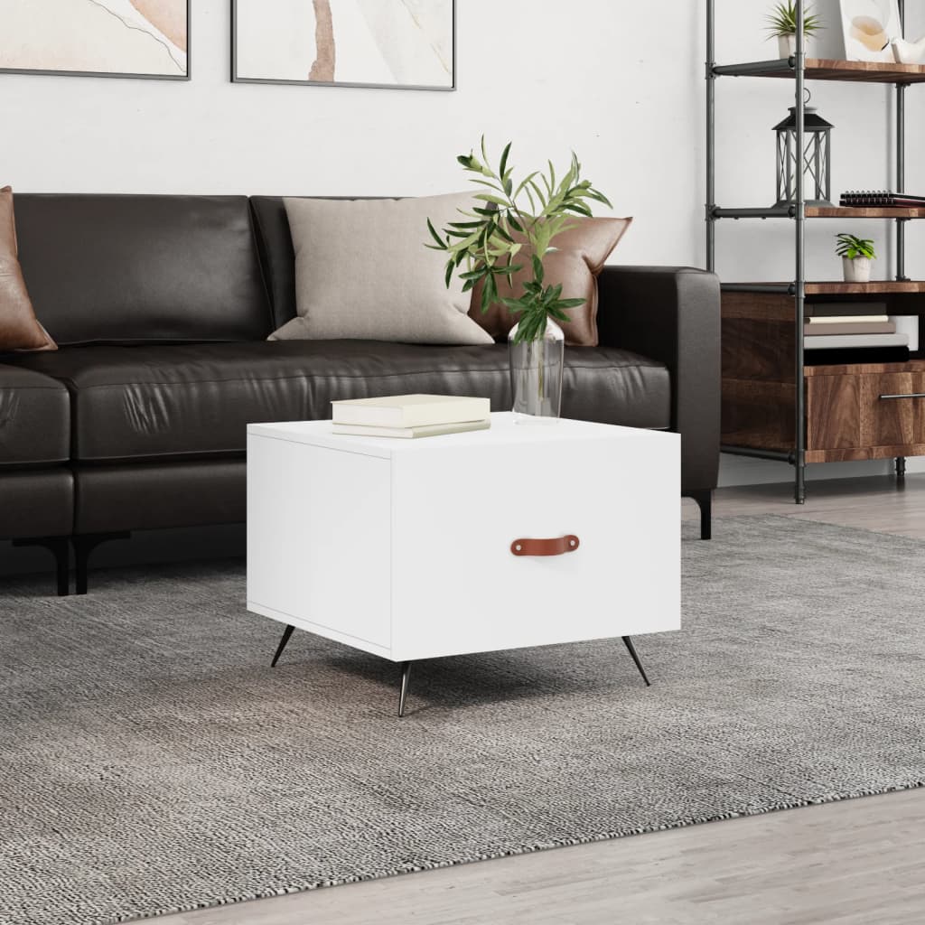 Vidaxl salontafel 50x50x40 cm bewerkt hout wit